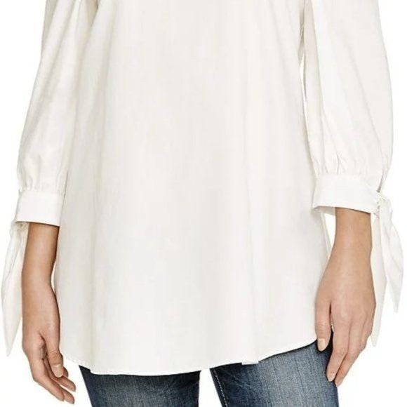 Timo Weiland Cold Shoulder Tie Sleeve Tunic Blouse - Picture 5 of 5